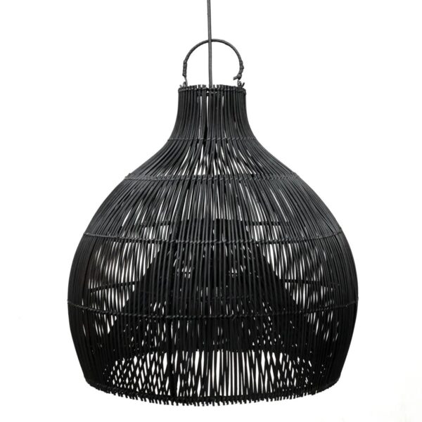 iseća lampa Java od crnog ratana – ručni rad