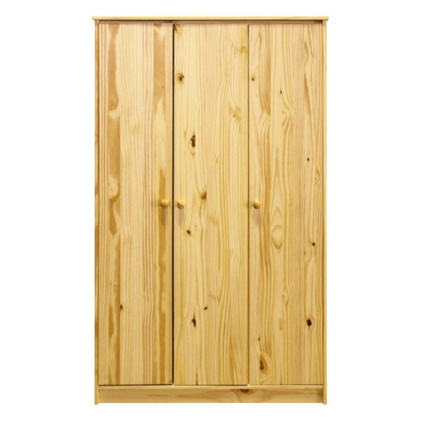 Garderobni ormar od punog bora s 3 vrata – 107 cm