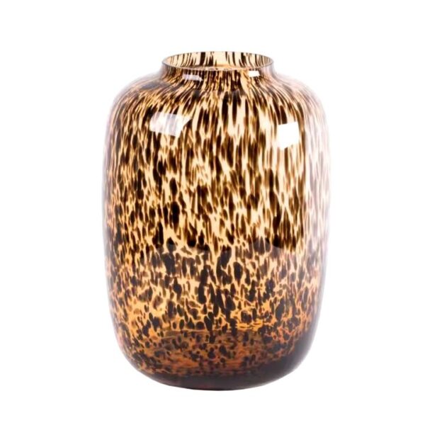Cheetah Vaza – Smeđe staklo, ručno izrađena (32.5x45 cm)