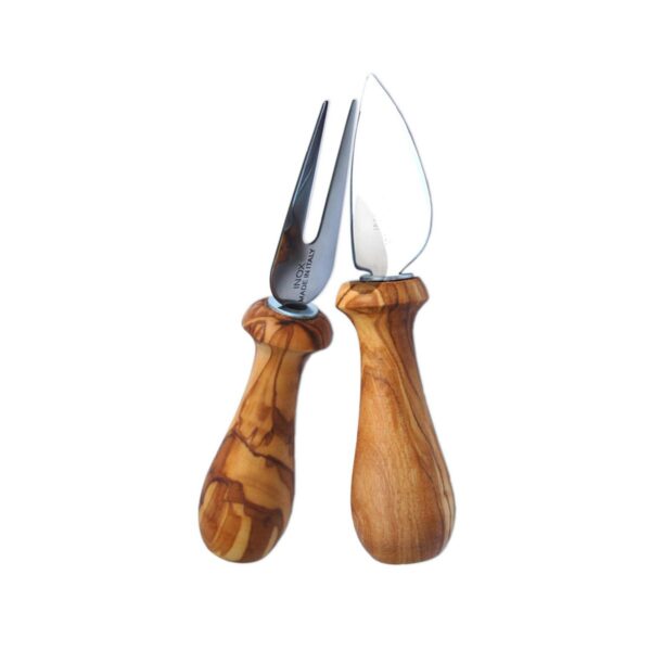 Set pribora za sir od maslinovog drva – 2 komada