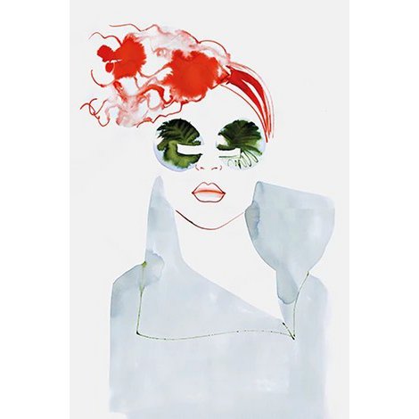 Margot van Huijkelom – “Red Vision” Tekstilna Umjetnička Slika (80 × 120 cm)