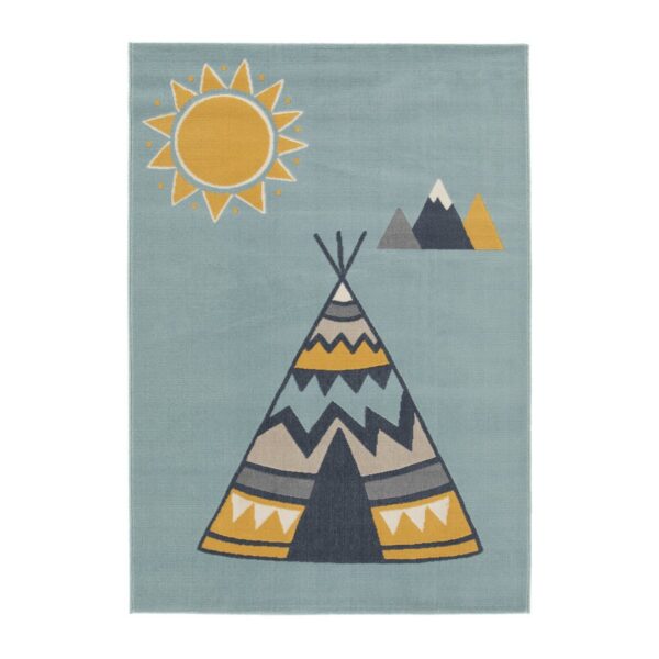 Dječji Tepih Teepee Sun & Planine – 100% Polipropilen