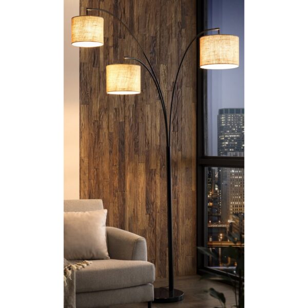 “Trio Light” Luksuzna Podna Lampa s Mramornom Bazom