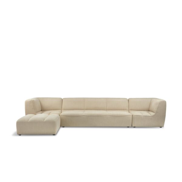 Modularna kutna garnitura Muonist – Ecru (514 cm)