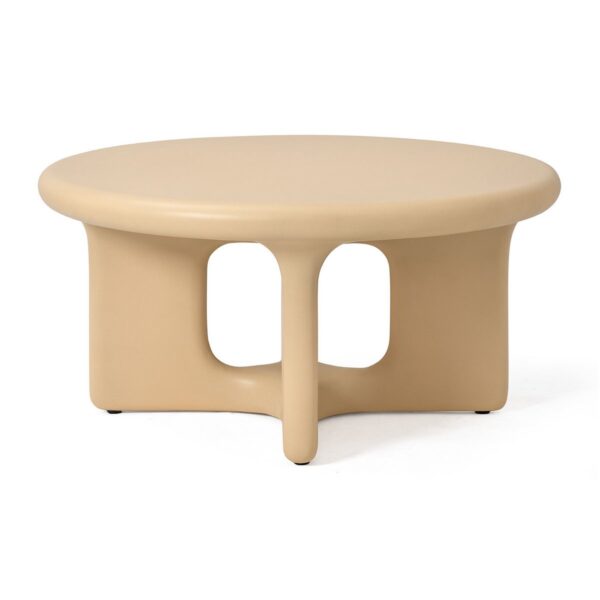Klub stolić Onomo – tekstura blata, bež (Ø85 cm)