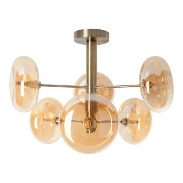 Stropna lampa “Amber Globe” – stakleni balončići elegancije