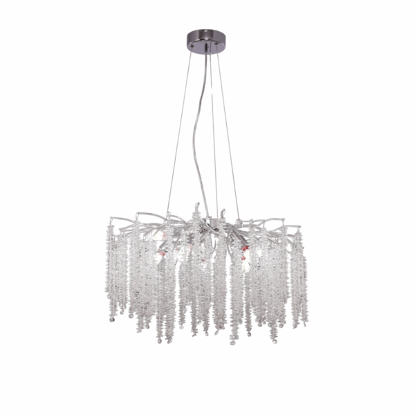 Frost Silver Luster s Kristalima – Ø60 cm