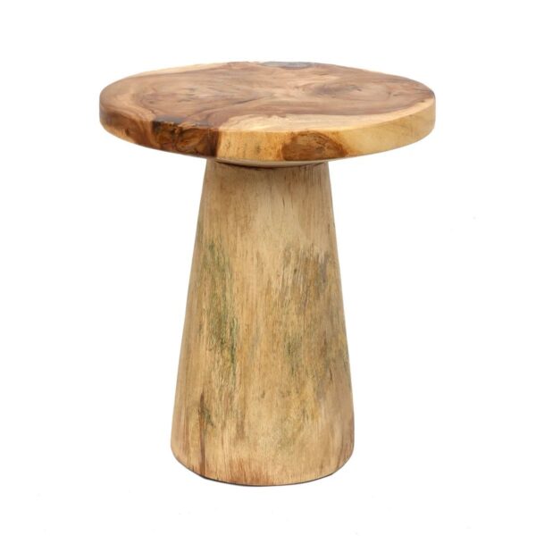 Bočni stolić Suar Touch – ručno izrađen od munggur drva, 50 × 57 cm