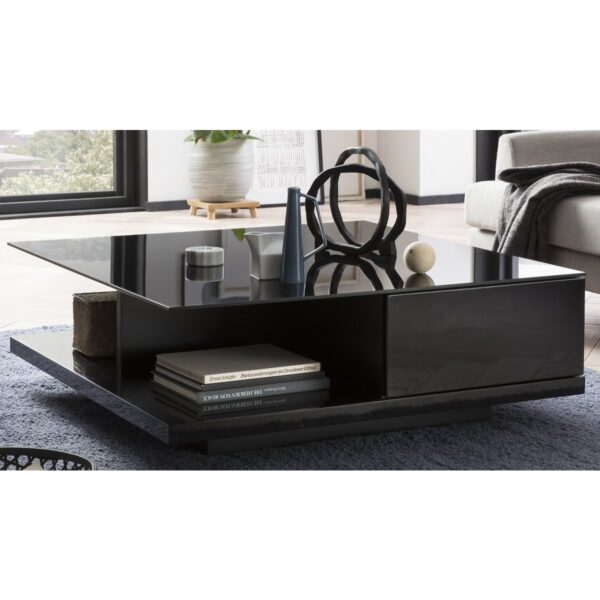 Coffee stol CRYSTAL NOIR – sjaj elegancije