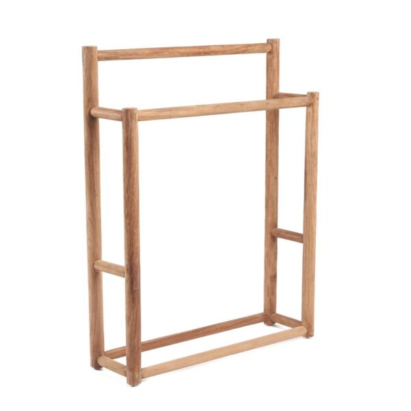 Rustic drveni držač za ručnike od tikovine – 90 cm