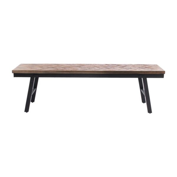 Klupa od tikovine s uzorkom riblje kosti – preklopna (150 cm)